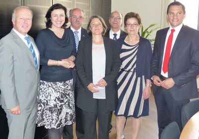 Peter Weiß, Dorothee Bär ,Clemens Bieniger, Bärbel Schäfer, Roland Tibi, Marita Schmieder Johannes Fechner (v. l. n. r.)